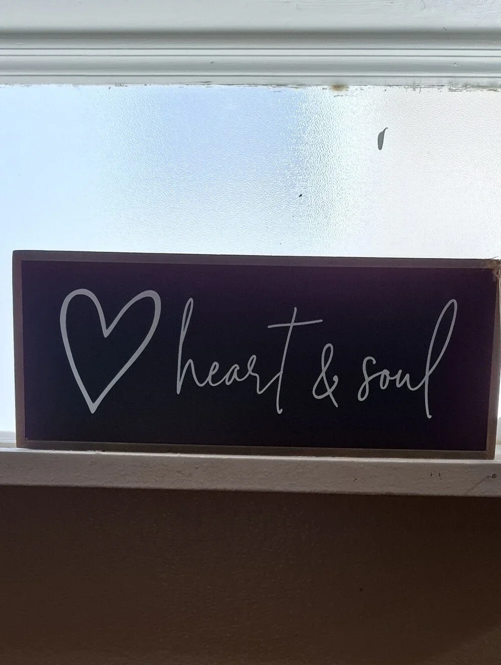 Heart & Soul Black Wooden Wall Sign
